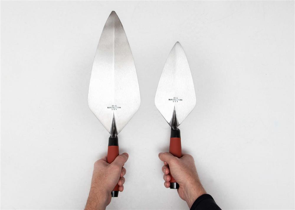 brick trowel size comparison